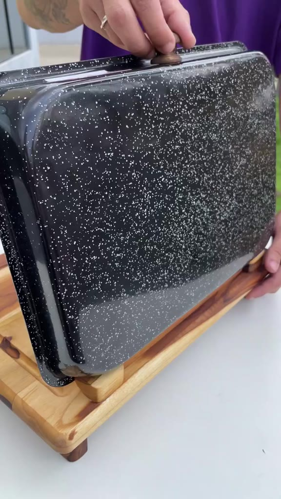 Tábua Para Churrasco Com Tampa E Bandeja 39cm Preta Top