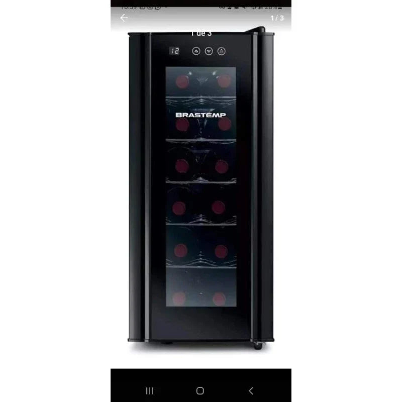 Adega climatizada super nova marca Brastemp com capacidade 12 garrafas