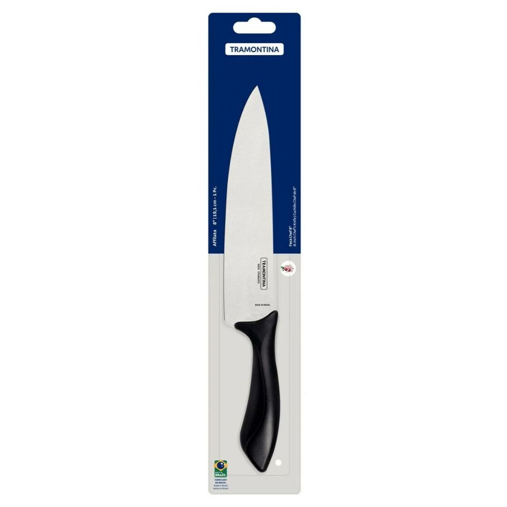 Faca Chef Tramontina Affilata Lâmina Aço Inox Cabo Polipropileno 8"