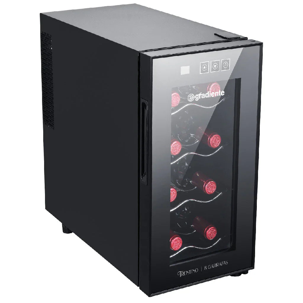 Adega De Vinhos 8 Garrafas Display Digital Gradiente Bivolt